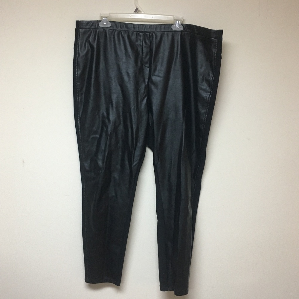 Sexy Faux Leather Leggings Worthington Woman